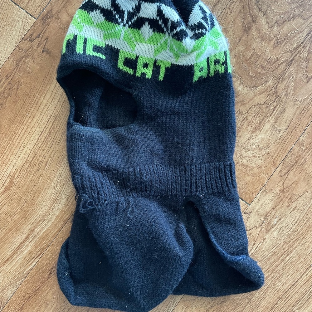 Arctic cat Black and Green Knit Balaclava